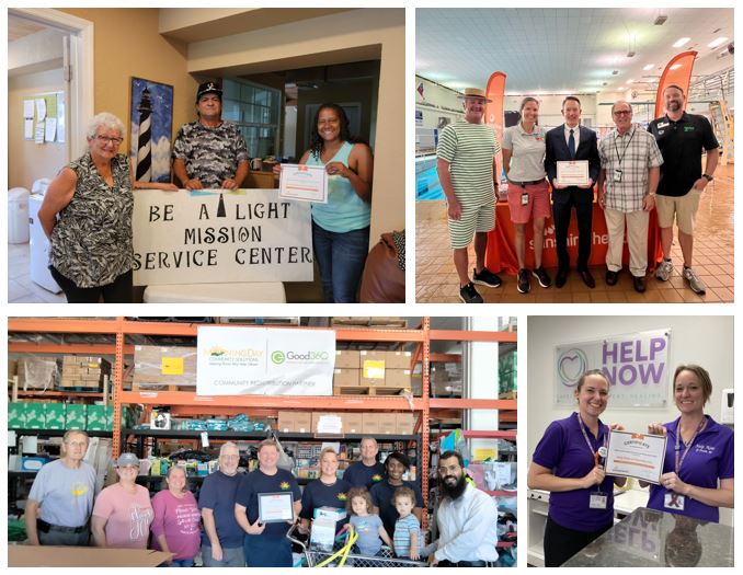 Pictured: Be a Light Mission Service Center, Water and Youth Safety Pensacola, MorningDay Community Solutions, Help Now of Osceola