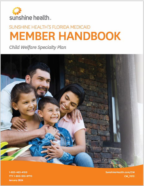Sunshine Health's Florida Medicaid Member Handbook for Child Welfare Specialty Plan