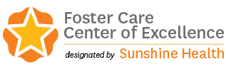 Foster Care Center of Excellence designated by Sunshine Health logo