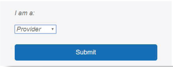 Screenshot showing the Provider selection from the dropdown menu.