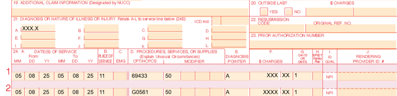 Sample claim form